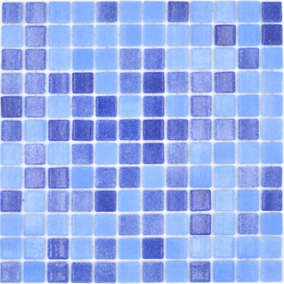 Poolmosaik Mosaikfliesen Blau Mix Schwimmbadmosaik Rutschsicher | 10 Matten - Bild 1 von 4