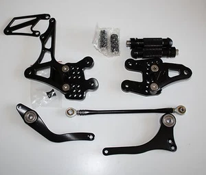 COMMANDES RECULEES GSXR 1000 DE 2007 2008 NOIR ALUMINIUM - Picture 1 of 1