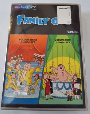 FAMILY GUY  DVD 2 PACK VOLUMES THREE AND FOUR NEW SEALED 6 DISC'S TOTAL - Image 1 of 2
