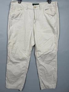 LRL Lauren Jean Co Ralph Lauren Hose Damen 12P beige 32x24,5 cropped leicht - Bild 1 von 8