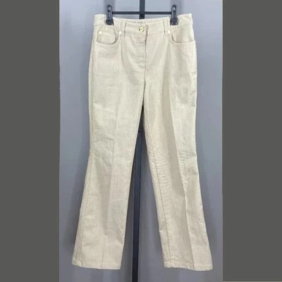 Calça Escada Feminina 8 Marrom Médio Designer Perna Reta Clássica - Imagem 1 de 4