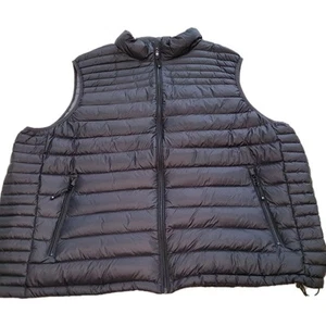 Solaris Men XXXL 3X Vest Black Down Fill Puffer Packable Classic No Bag - Picture 1 of 12