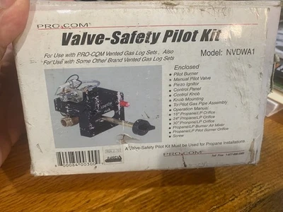 ProCom Valve-Safety Pilot Kit Natural Gas Propane Vented Log Install Set NVDWA1 - Image 1 of 2
