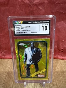 2025 Topps Chrome #164 Kingpin Yellow Ray Card Graded Cgc 10 Gem Refractor ￼ - Picture 1 of 3