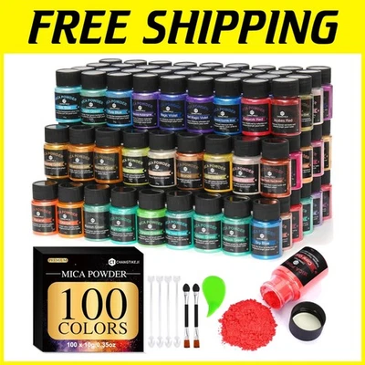 Sparkling Mica Powder - 100 Colors for Artistic Creations - Image 1 of 4