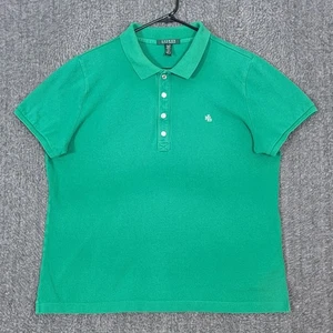 Polo Lauren Ralph Lauren donna XL verde sbiadito 4 bottoni preppy golf - Foto 1 di 12