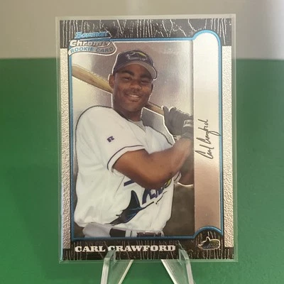 1999 Bowman Chrome - #440 Carl Crawford (RC). Rays. A1 - Image 1 of 2