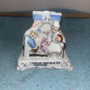 Antique Victorian Porcelain 19th Century Marriage Fairing Perfect No Chips - Picture 1 of 6