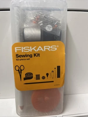 New Fiskars Sewing Kit 62 piece set in plastic case - Image 1 of 2