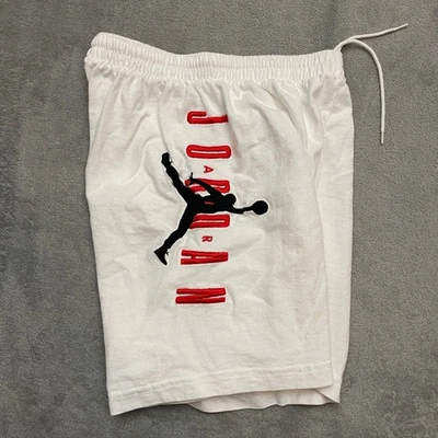 Pantalones Cortos De Baloncesto De Colección Nike Air Jordan Spell Out Swoosh Jumpman Años 90 Blanco M Foto 1 de 4