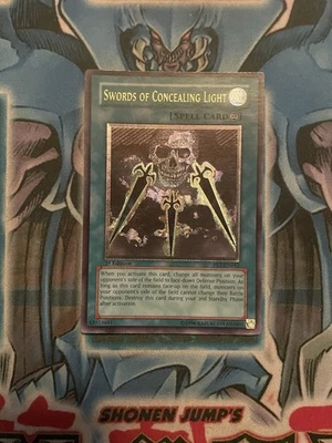 Yugioh-Swords of Concealing Light-Ultimate Rare-1st Edition-FET EN042 LP/MP - Image 1 of 4