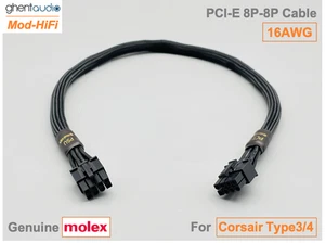 β‘οΈ16AWG PCI-E (GPU) 8-Pin Cable for Corsair RMx Series RM1000x -π70cm / 27 inch - Picture 1 of 6