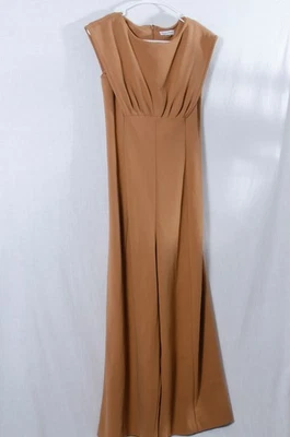 Calvin Klein Tan Beige Sleeveless Jumpsuit Sz 6 - Image 1 of 4