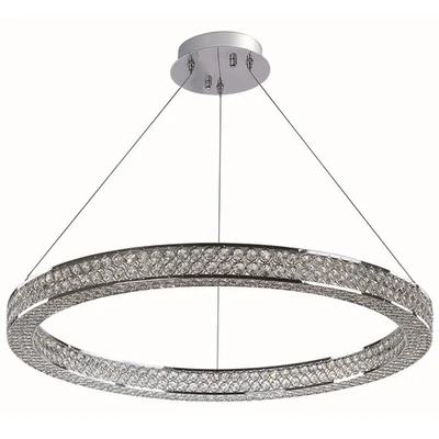Maxim 39773 Colgante Cristal LED Cromo Eternidad 30"W Foto 1 de 3