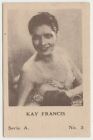 Kay Francis Vintage 1930S Dos Amigos Tobacco Card - Series A #3 Film Star E2