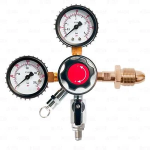 Regulador de gas cerveza de nitrógeno de doble calibre 1/4" MFL CGA580 0-60PSI - Imagen 1 de 1
