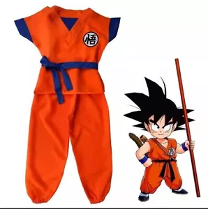 Anime Cos Son Goku Parent-child Performance Traning Costume Coat Pants Outfit - Picture 1 of 13