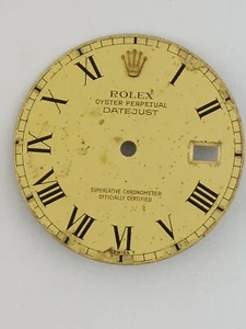 Rolex 16013/8 Datejust genuino, esfera dorada, números romanos negros, QS (16) - Imagen 1 de 2