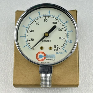 NEW Coilhose Pneumatics Pressure Gauge - GB16160 - 160 psi - 2-1/2" MADE IN USA - Picture 1 of 7