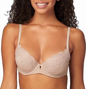 Maidenform DM1195 Comfort Devotion Your Lift Underwire Bra w/ Lace Trim 32C NWOT - Picture 1 of 5