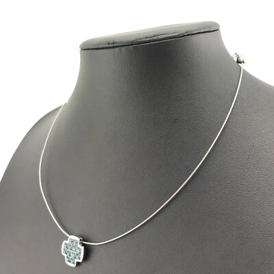⭐ Swarovski Halskette Collier Anhänger Strass Stein Kette Perle Silber 132 ⭐ - Bild 1 von 3