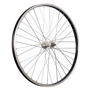 Laufrad 24 Zoll Vorderrad Felge Edelstahl Speichen Aluminium Fahrradnabe schwarz - Bild 1 von 9