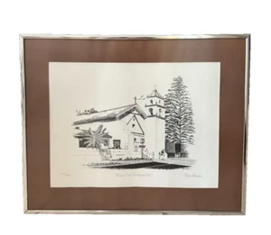 Norman Rangere 1st Edition 1976 Print Mission San Buena Ventura Signed #210/500 - Picture 1 of 11