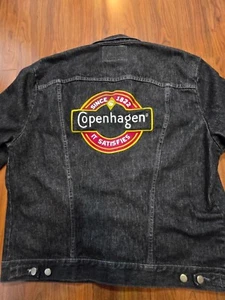 Copenhagen Logo On Wrangler Men's Black Denim Jacket XL - Picture 1 of 11