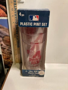 Neu im Karton 4er Set Arizona Diamondbacks Kunststoff Dbacks KUNSTSTOFF PINT SCHALE. SAFEBECHER - Bild 1 von 2