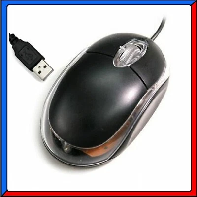 Mini Mouse Ottico con Filo Cablato Luce a Led Portatile per Notebook PC Computer - Immagine 1 di 2