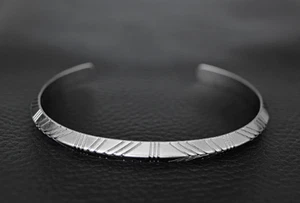 Stainless Steel Viking Arrow Cuff Classic Norse Bracelet Bangle - Picture 1 of 8