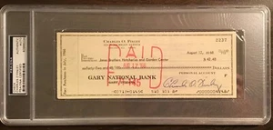 Charles O. Finley Firmado Cheque PSA Oakland Athletics Dueño - Imagen 1 de 4