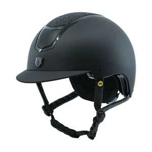 Tipperary Devon MIPS Helmet Black Sparkle Top Shell - Traditional & Wide Brim - Picture 1 of 9