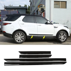 Borde de moldeo de la carrocería lateral de la puerta del automóvil para Land Rover Discovery 5 2017-18 negro brillante - Imagen 1 de 12