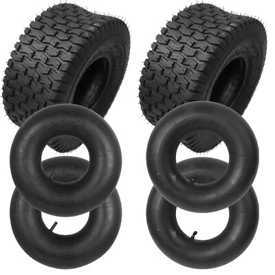 2xReifenmantel & 2xSchlauch 15x6.00-6 TR13/TR87 Ventil Aufsitzmäher Rasentraktor - Bild 1 von 4