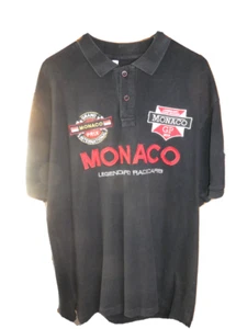 Grand Prix Monaco Formula 1 Black Polo Shirt Size XXL - Motor Sports Team Racing - Picture 1 of 13