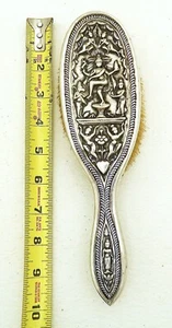 India Colonial Swami Style Solid Silver India Raj Era Hand Brush Chased Shiva - Picture 1 of 5