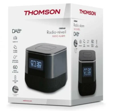 Thomson Radiowecker CR80DAB DAB+ Radio USB Ladeanschluss schwarz TH379242 - Bild 1 von 4