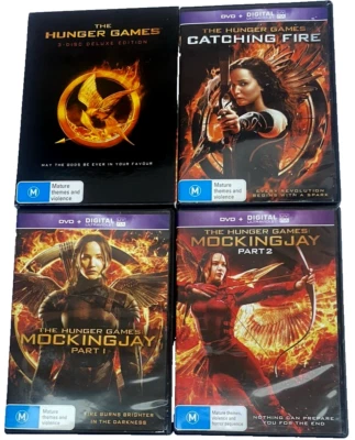THE HUNGER GAMES TRILOGY: A SIX DISC FOUR DVD SET - GOOD CONDITION - Image 1 of 4