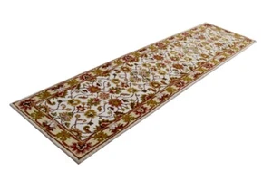 Evelyn Red Cream Handmade Wool Traditional Runner Rug 80x300cm **NEW** - Picture 1 of 7