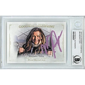 Miesha Tate Signed 2016 UD Goodwin Champions #64 UFC Card AUTO Beckett Slab MMA - Picture 1 of 6
