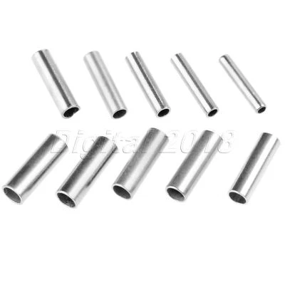Conector de tubo de mangas de línea de pesca de crimpado de aluminio de 8 mm de diámetro 1,0-2,8 mm 100 un./bolsa Foto 1 de 4