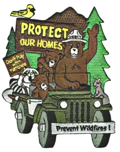⫸ Official SMOKEY BEAR JEEP Protect Homes Embroidered Patch Friends Wildland NEW - Picture 1 of 2