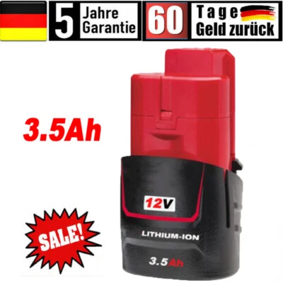 ORIGINAL Für Milwaukee Akku M12B2 M12 12V Li-Ion 3,5 Ah 4932430064 48-11-2401