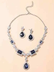 Juego de Collares Aretes Para Mujer Joyería Colgantes Colgantes de Mujer Plata S925 - Imagen 1 de 5
