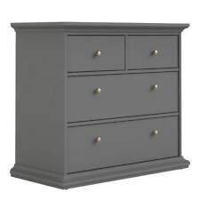 PARIS FRENCH COUNTRY STYLE 4 DRAWER CHEST OF DRAWERS IN MATT GREY