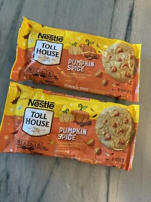 2x Nestle Toll House Pumpkin Spice Flavored Morsels Baking Chips 9oz Bags FALL - Image 1 of 3