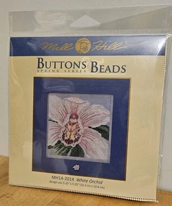 Mill Hill Buttons  & Beads Spring  WHITE ORCHID Kit MH14-2014 - Picture 1 of 3