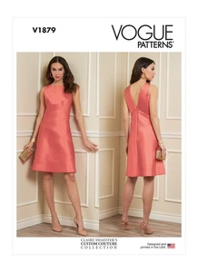 Vogue 1879 Sz 14-22 Slimming A line Dress Claire Shaeffer Couture Formal Pattern - Picture 1 of 4