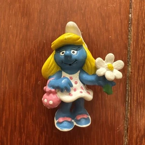 Smurfs Smurfette With Flower & Purse 20421 Vintage 1993 Figure Schleich Rare - Picture 1 of 4